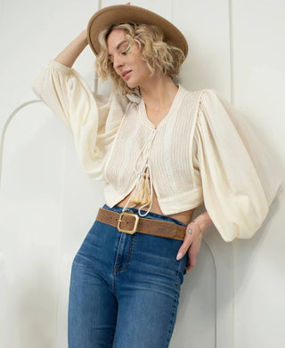 Lanori Belt - Saddle Salvage With Gold Buckle