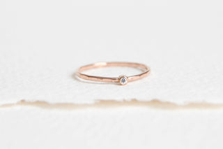 14k Rose Gold-Filled Mini CZ Ring