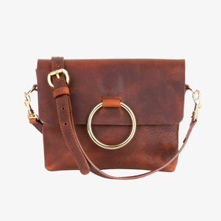Mini Virtue Bag - Brandy With Gold Ring