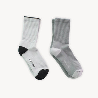 Heel Toe Socks - Pack of 2- Grey/Grey