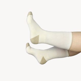 Heel Toe Socks - Pack of 2- Linen/Beige