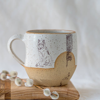 Wolf Mug - Sand