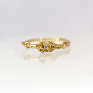 Pansy Signet Diamond Ring