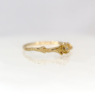 Pansy Signet Diamond Ring