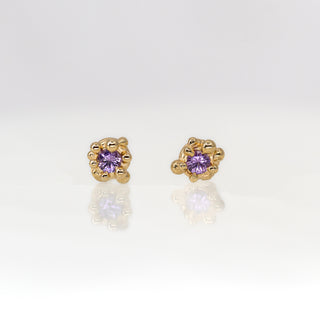 Mermaid Treasure Purple Sapphire Studs