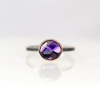 Striped Amethyst Statement Ring