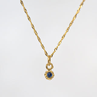 Mermaid Treasure Blue Sapphire Necklace