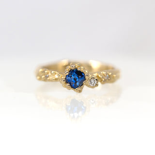 Mermaid Treasure Blue Sapphire & Diamond Ring