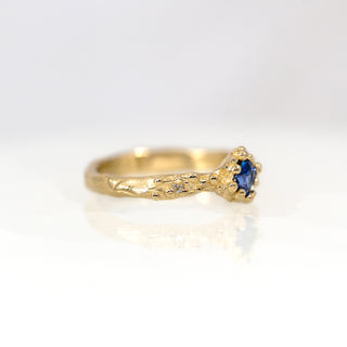 Mermaid Treasure Blue Sapphire & Diamond Ring