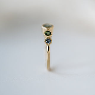 Oval Teal Ombre Ring