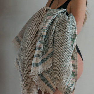 Richmond Road Waffle Towel - Cirrus