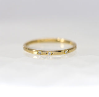 Five Scattered Yellow Diamond Band
