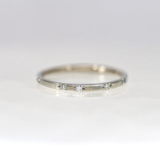 Five Scattered White Diamond Band