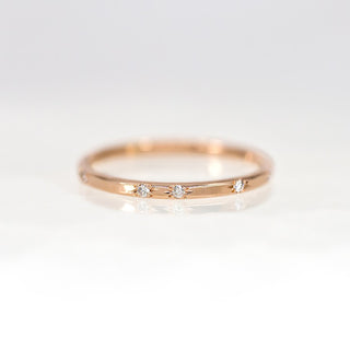 Five Scattered Rose Diamond Band