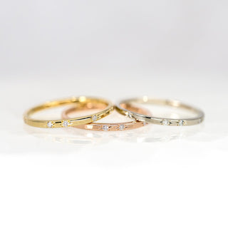 Five Scattered White Diamond Band