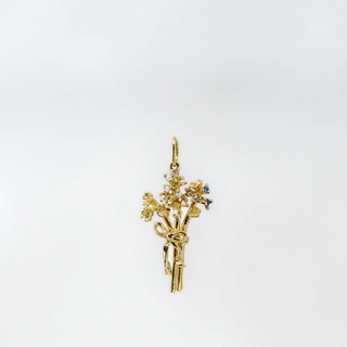 Asria Garden Bouquet Charm - Forget Me Not/Clover/Baby's Breath