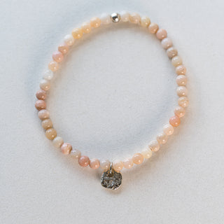 Pink Coral Stretchy Lucky Stone Bracelet