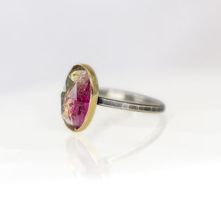 Watermelon Tourmaline Statement Ring
