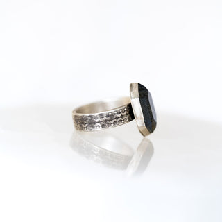 Labradorite Shield Ring