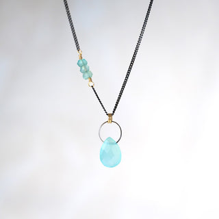 Chalcedony Drop Necklace