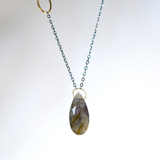 Labradorite Pear Drop Necklace
