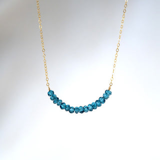 Teal Quartz Arch Necklace