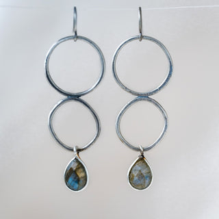 Double Karma Labradorite Earring