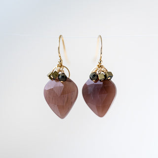 Chocolate Moonstone Earrings
