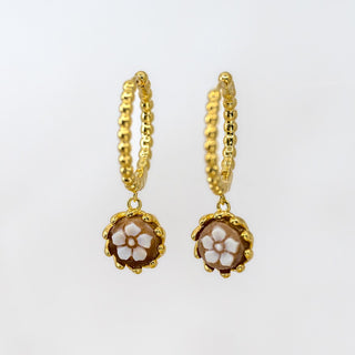 Yellow Sacred Fiori Hoop Earrings