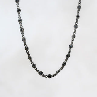 Black Victoria Fiori CZ Choker