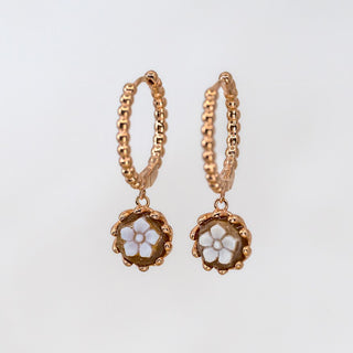Rose Sacred Fiori Hoop Earrings