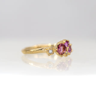 Mermaid Treasures Pink Sapphire and Diamond Cluster Ring