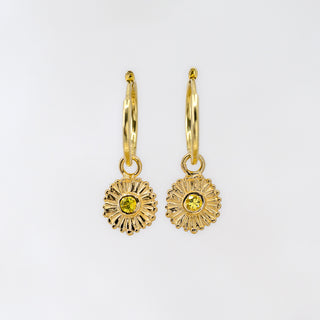 Summer Sun Yellow Sapphire Huggie Charms