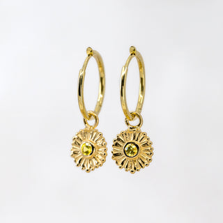 Summer Sun Yellow Sapphire Huggie Charms