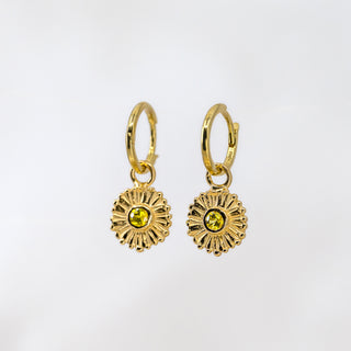 Summer Sun Yellow Sapphire Huggie Charms