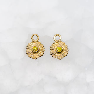 Summer Sun Yellow Sapphire Huggie Charms