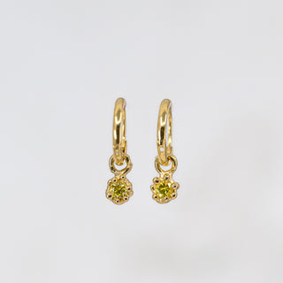 Mermaid Treasure Yellow Sapphire Huggies