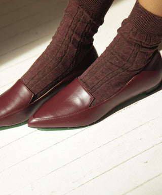 Cable Knit Dress Socks - Black