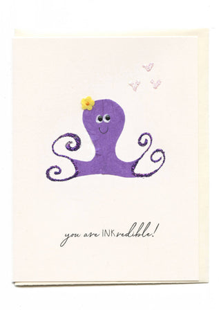 "You're INKredible!" Purple Octopus