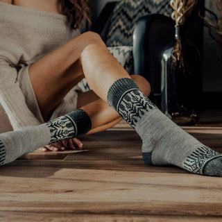 Nordic Socks Merino Wool in PERFORM™ - Yule - Charcoal