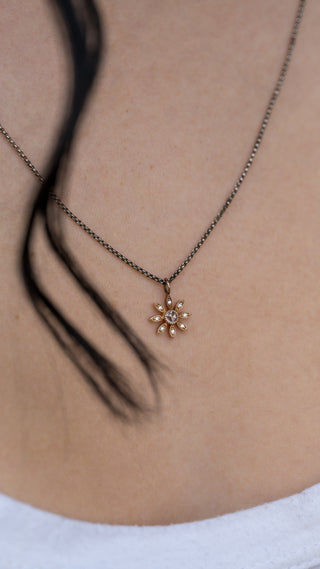 Diamond Flower Pendant