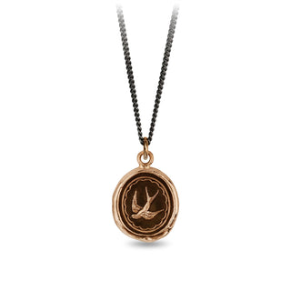 Free Spirited Bronze Talisman Necklace