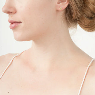 Diamond Charm Stud Earrings