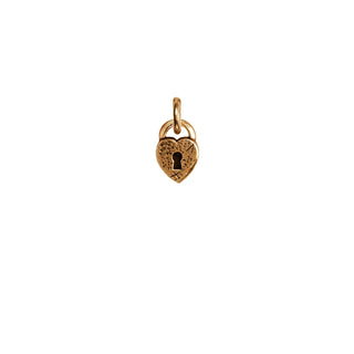 Heart Lock Bronze Symbol Charm