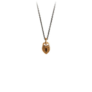 Heart Lock Bronze Symbol Charm