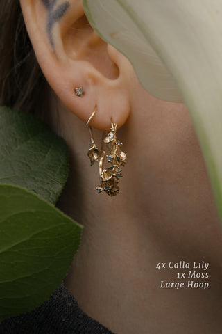 Asrai Garden Hoops Large-Calla/Moss