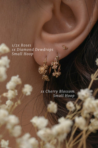 Asrai Garden Hoops Small-Cherry Blossoms