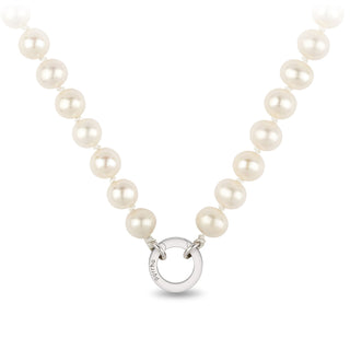 Ivory Knotted Freshwater Pearl Necklace