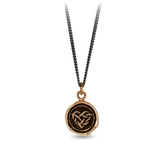 Love Knot Bronze Talisman Necklace