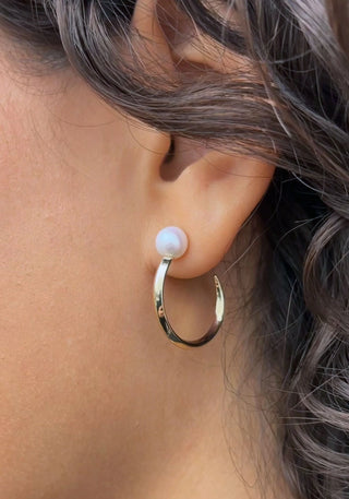 Luna Pearl Hoops - Special Order